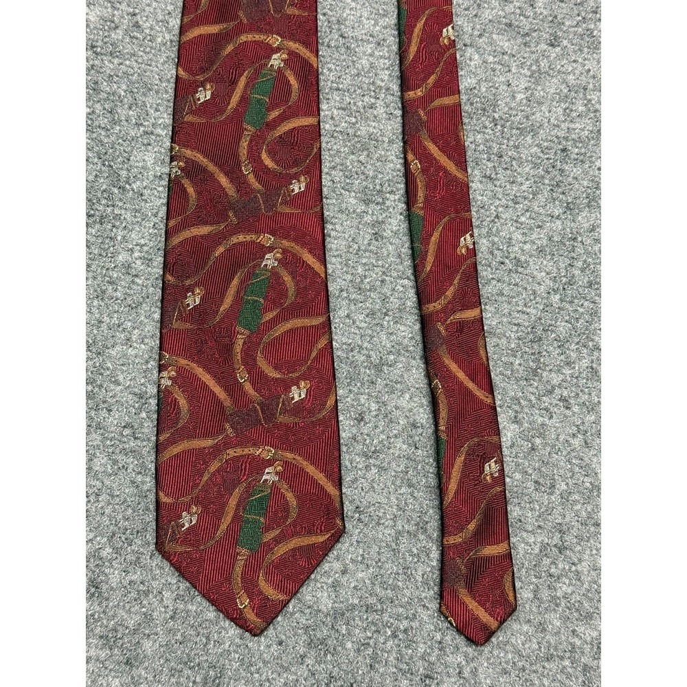 Robert Talbott Tie Red Burgundy Silk Necktie Golf Clubs Nordstrom USA